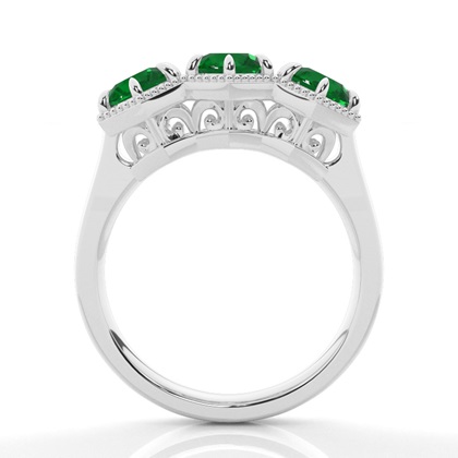 Prong Setting Round Trilogy Ring