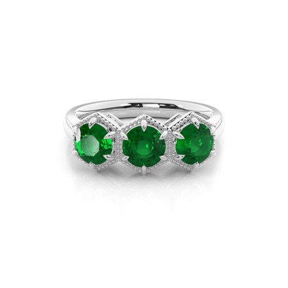 Prong Setting Round Trilogy Ring