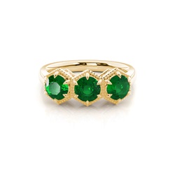Prong Setting Round Trilogy Ring