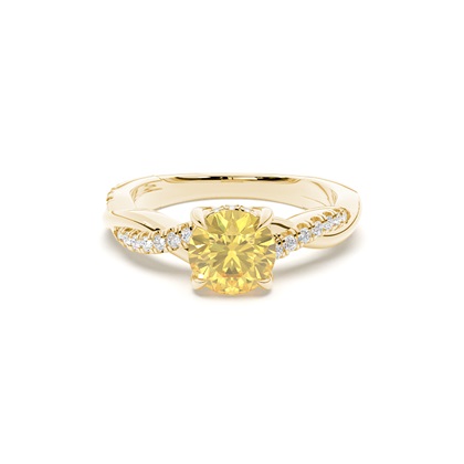 Yellow Gold Yellow Diamond Engagement Rings