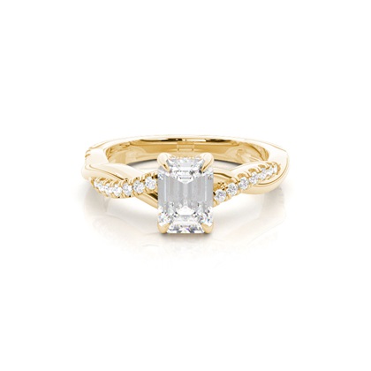 Emerald Cut Diamond Engagement Rings