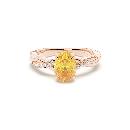 Hidden Halo Yellow Diamond Engagement Ring