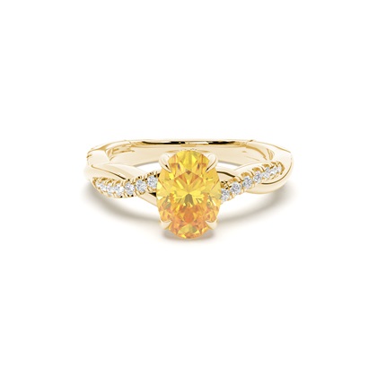 Hidden Halo Yellow Diamond Engagement Ring