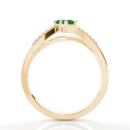 Plate Prong Setting Round Two Stone Ring