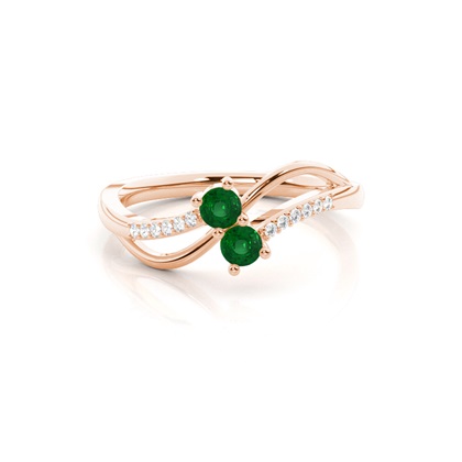 Rose Gold Toi Et Moi Rings Diamond