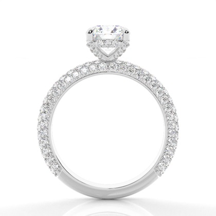 3.00 Carat Platin Halo Verlobungsringe
