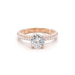 Prong Setting Diamond Hidden Halo Rings