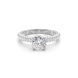 Prong Setting Diamond Hidden Halo Rings