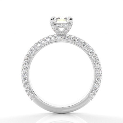 3.00 Carat Platin Halo Verlobungsringe