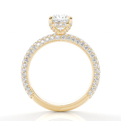 2.00 Carat Gelbgold Halo Verlobungsringe