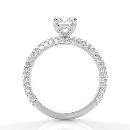 Radiant White Gold Halo Engagement Rings