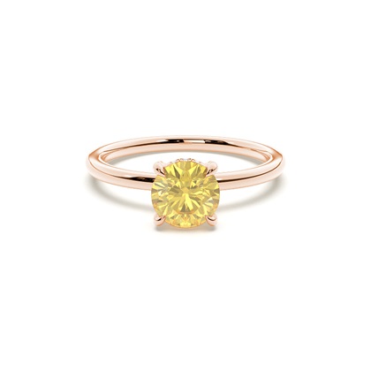 Rose Gold Yellow Diamond Engagement Rings 
