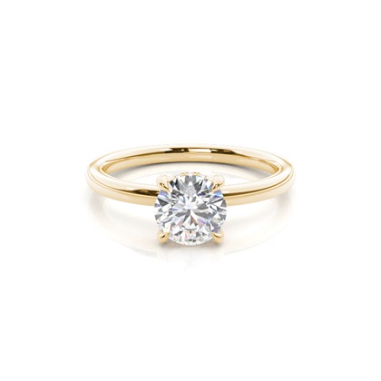 Yellow Gold Halo Diamond Engagement Rings