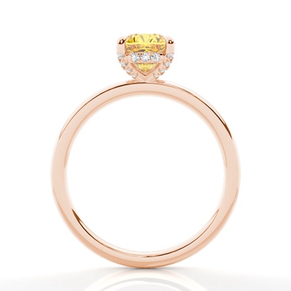 Hidden Halo Yellow Diamond Engagement Ring