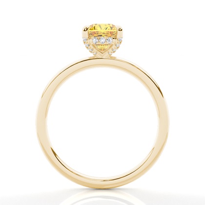 Hidden Halo Yellow Diamond Engagement Ring