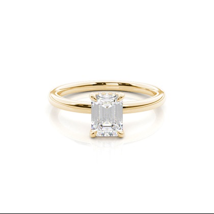 Prong Setting Round Diamond Hidden Halo Rings
