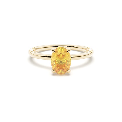 Hidden Halo Yellow Diamond Engagement Ring