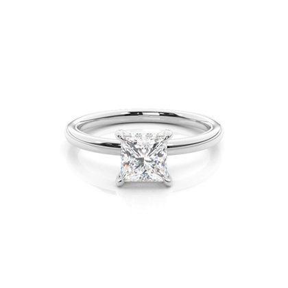 Princess Halo Diamond Engagement Rings