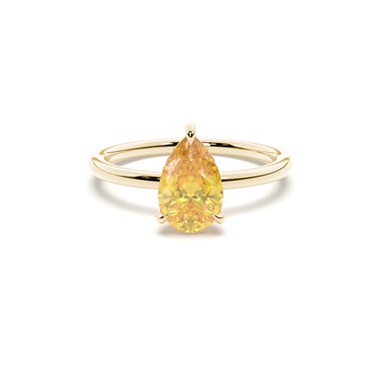 Hidden Halo Yellow Diamond Engagement Ring