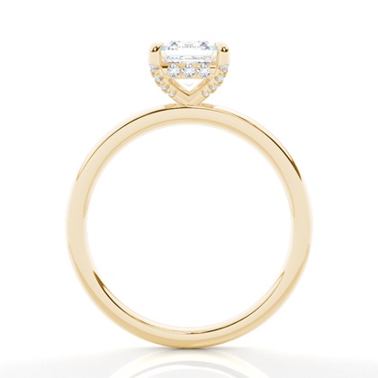 2.00 Carat Gelbgold Halo Verlobungsringe