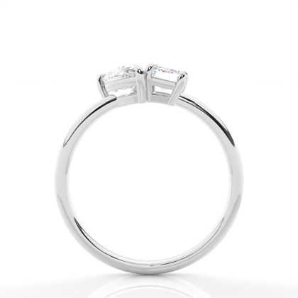 Schlichter Ring mit Toi-et-Moi in Krappenfassung