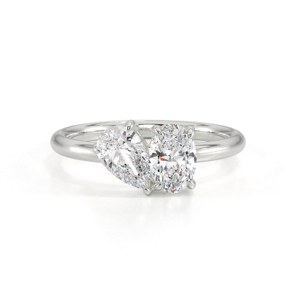 Toi Et Moi Pear And Oval Diamond Ring