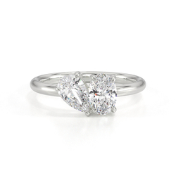 Toi Et Moi Pear And Oval Diamond Ring