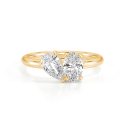 Toi Et Moi Pear And Oval Diamond Ring
