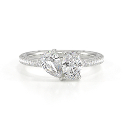 Toi Et Moi Pear & Oval Diamond Pavé Set Ring