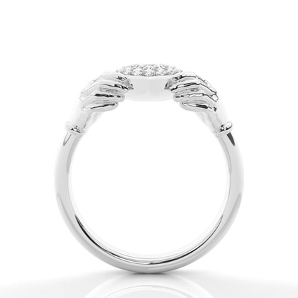 Prong Setting Round Diamond Claddagh Ring