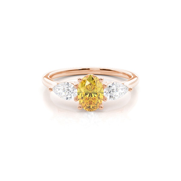 Yellow Diamond Trilogy Engagement Ring