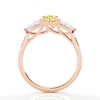 Gelber Diamant Trilogie Verlobungsring