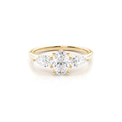Yellow Gold Trilogy Engagement Rings