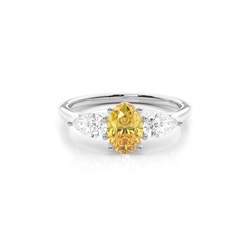 Yellow Diamond Trilogy Engagement Ring