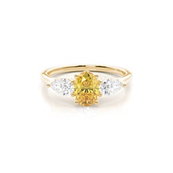 Yellow Diamond Trilogy Engagement Ring