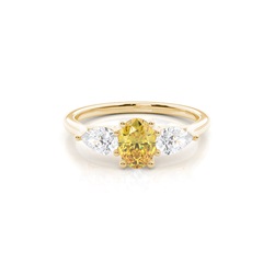 Yellow Diamond Trilogy Engagement Ring