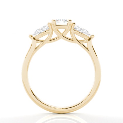 Trilogie-Diamant-Verlobungsring in Krappenfassung