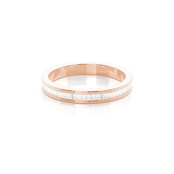 Channel Setting Baguette Half Eternity Diamond Ring