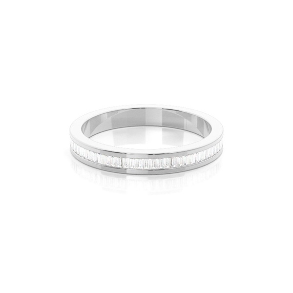 Channel Setting Baguette Half Eternity Diamond Ring