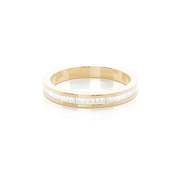 Channel Setting Baguette Half Eternity Diamond Ring