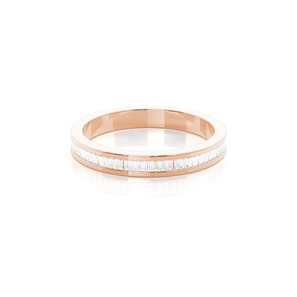 Baguette Half Eternity Diamond Rings
