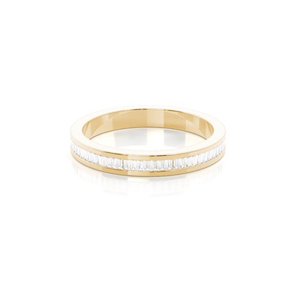 Baguette Half Eternity Diamond Rings