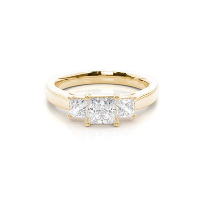 Yellow Gold Trilogy Engagement Rings