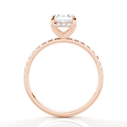2.00 Carat Rotgold Halo Verlobungsringe