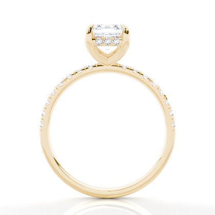 2.00 Carat Gelbgold Halo Verlobungsringe