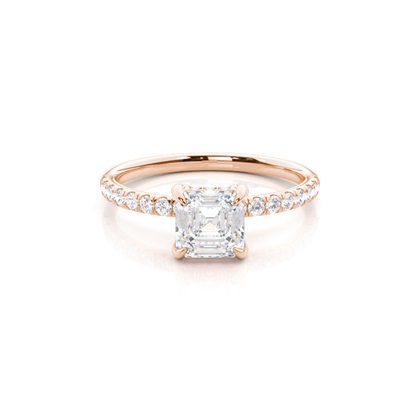 2.00 Carat Rotgold Halo Verlobungsringe