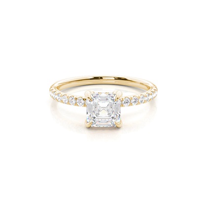 2.00 Carat Gelbgold Halo Verlobungsringe