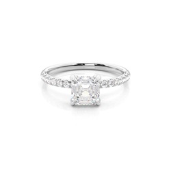 Prong Setting Ronde Diamanten Verborgen Halo Ringen