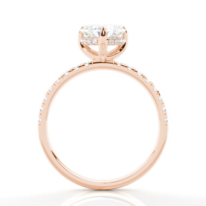 3.00 Carat Rose Gold Halo Engagement Rings