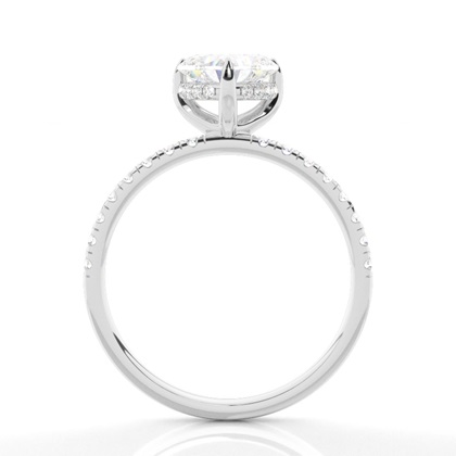 3.00 Carat Platin Halo Verlobungsringe